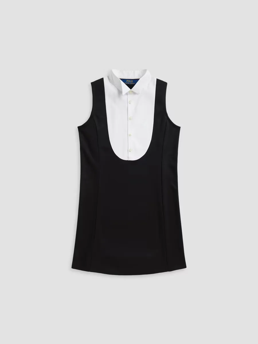 Tuxedo Cotton-Blend Sleeveless Dress by Polo Ralph Lauren
