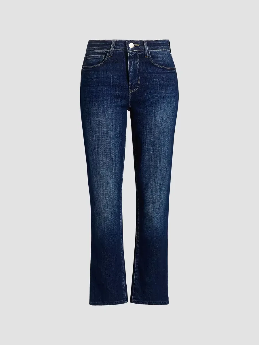 Celestia Cropped Ultra High-Rise Slim-Straight Jeans by L'AGENCE