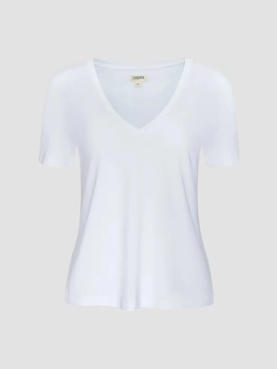 Brianna V-Neck Relaxed T-Shirt by L'AGENCE