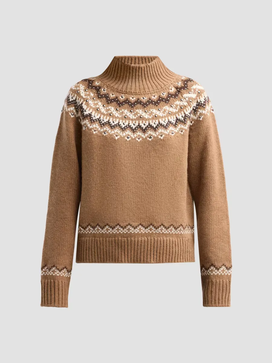 Fallon Stud Fair Isle Turtleneck Sweater by rag & bone