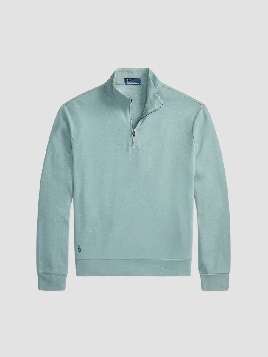Luxury Textured Quarter-Zip Sweatshirt by Polo Ralph Lauren