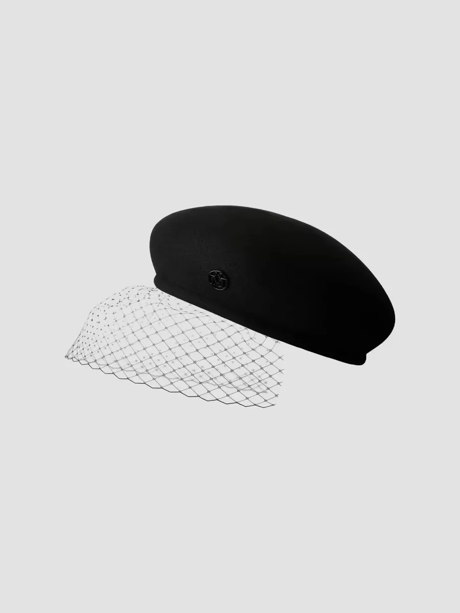 Timeless Felt New Bonnie Veil Wool Beret by Maison Michel