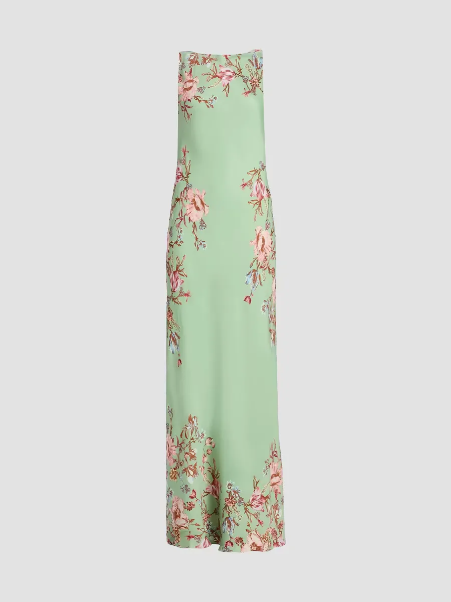 Floral Bias-Cut Maxi Dress