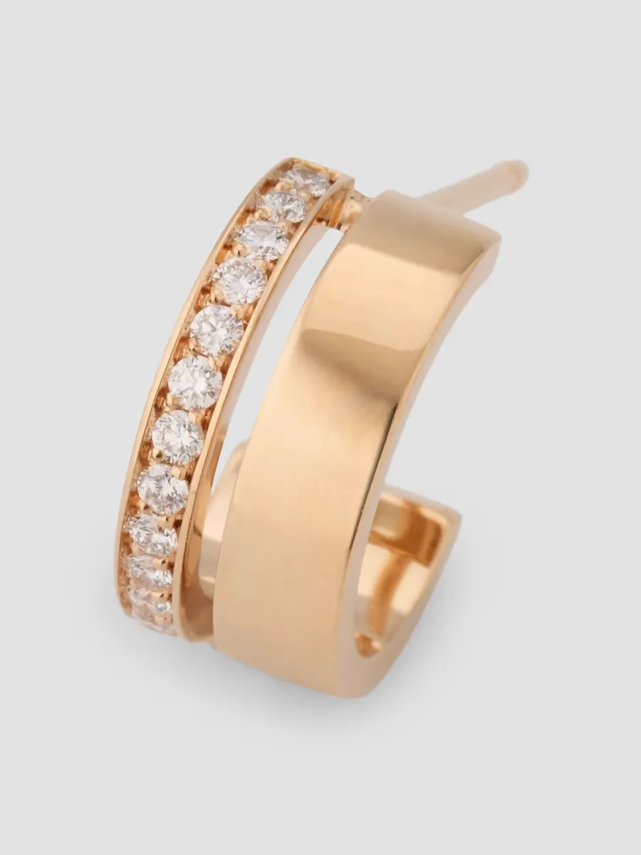 Berbere 18K Rose Gold & 0.10 TCW Diamond Hoop Earrings by Repossi