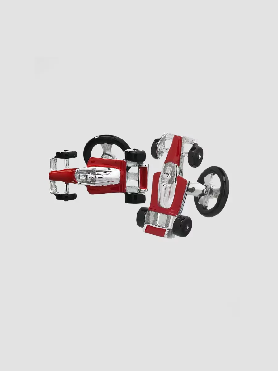 Race Car Cuff Links by Jan Leslie
