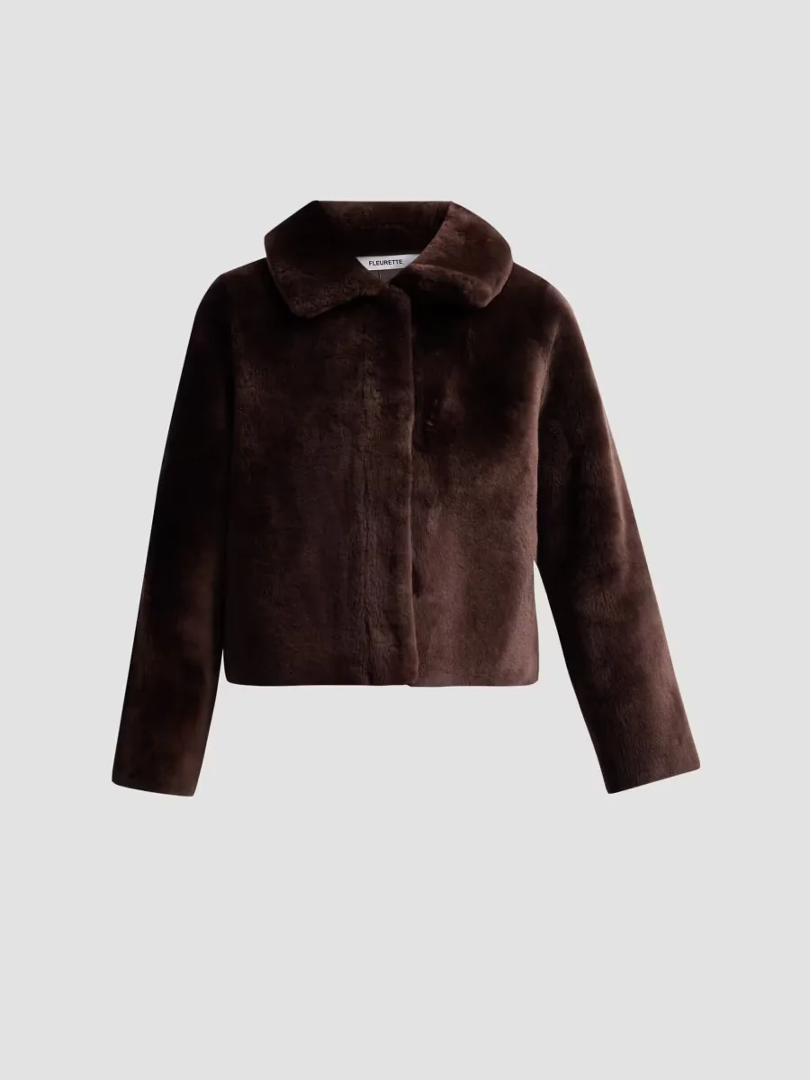 Odette Reversible Shearling Jacket by Fleurette