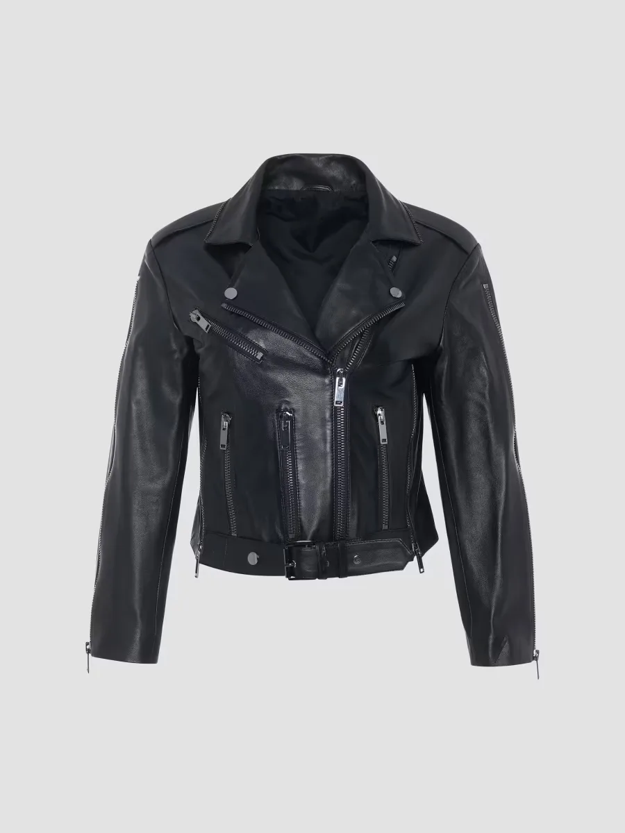 Select Leather Moto Jacket by Gorski