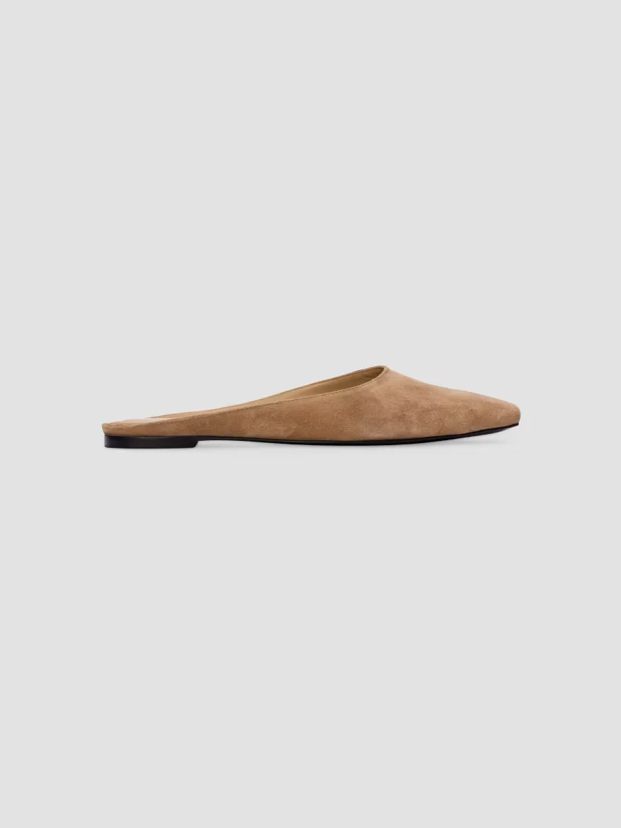 Lucia Suede Ballerina Mules