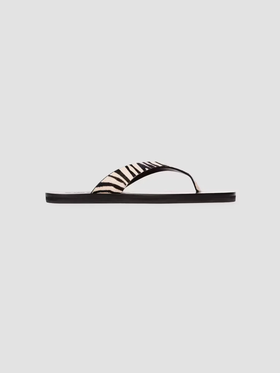 Bae Pony Hair Sandals by Black Suede Studio