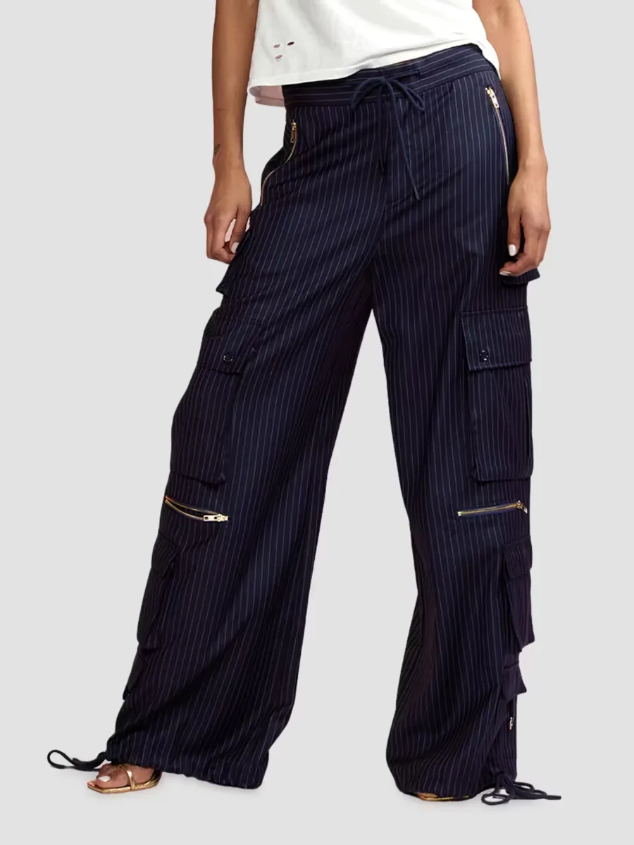 Pinstriped Cargo Pants by Cynthia Rowley
