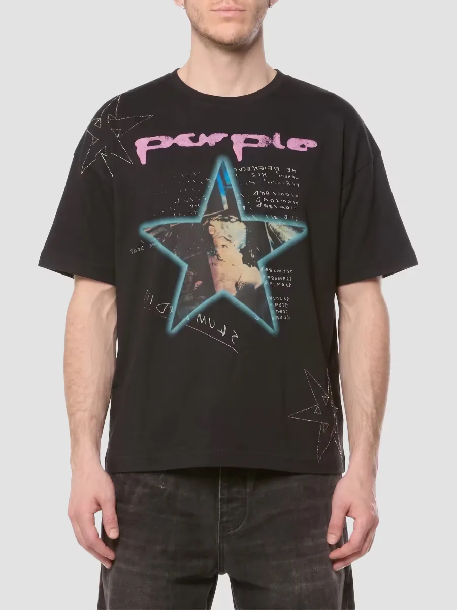 Graphic Cotton Jersey T-Shirt by Purple Brand