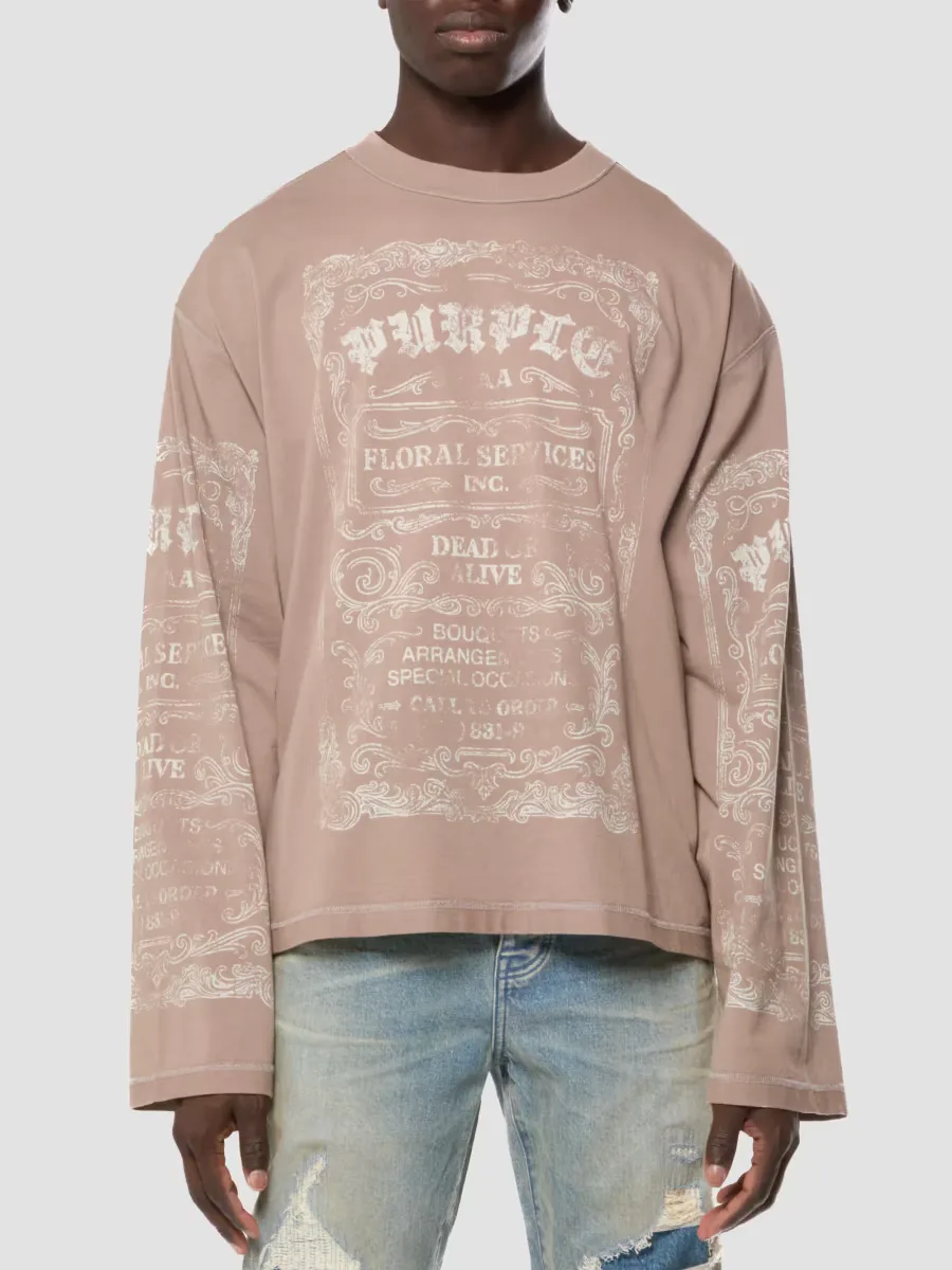 Crop Flared-Sleeve T-Shirt by Purple Brand