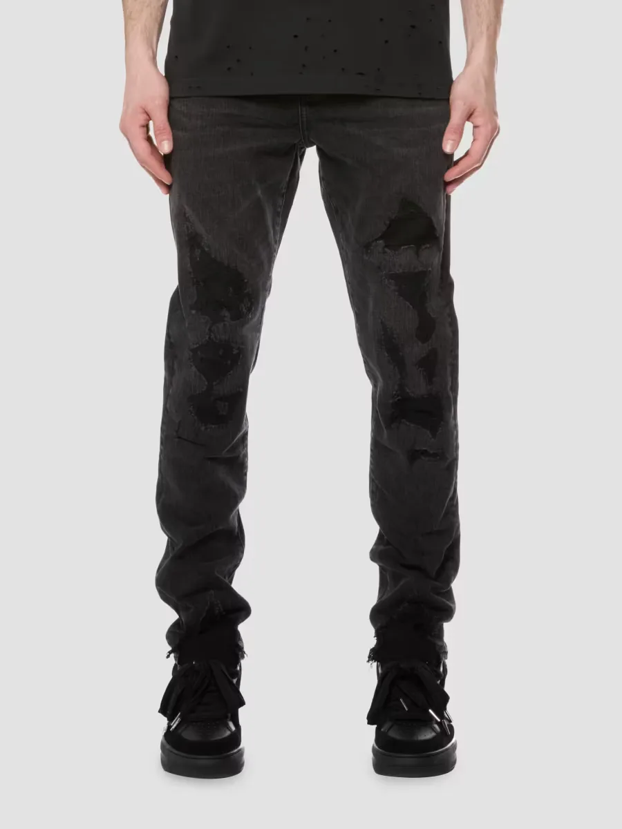 Distressed Vintage Mid-Rise Skinny Jeans
