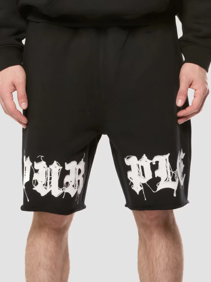 Logo Cotton Fleece Shorts by Purple Brand