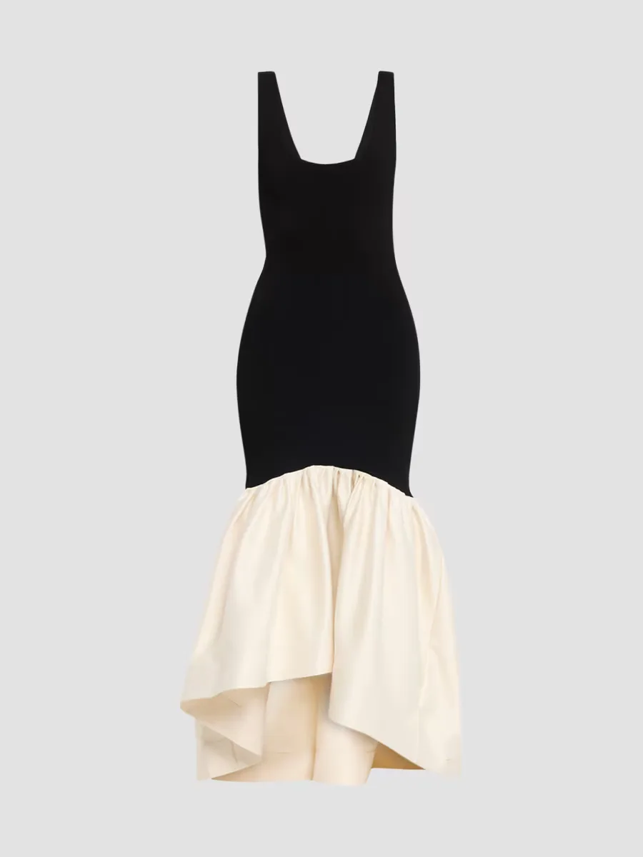 Isabell Two-Tone High-Low Dress by Et Ochs