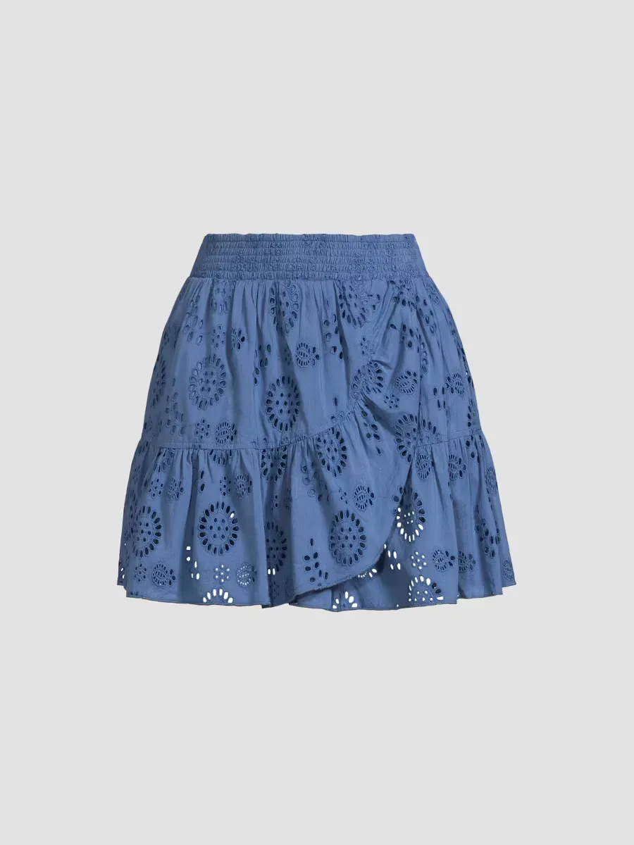 Izzy Cotton Eyelet Miniskirt by Change of Scenery
