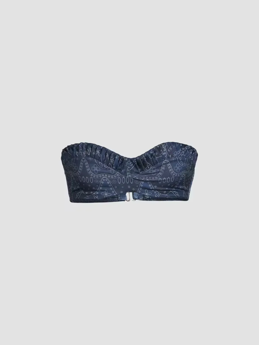 Emmy Textured Bandeau Bikini Top by Peixoto