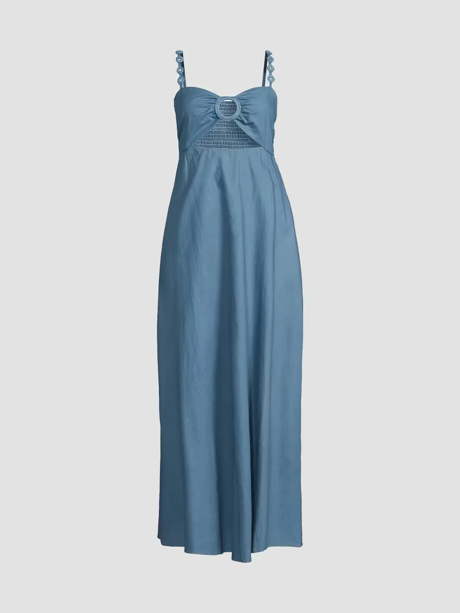 Kenny Cut-Out Cotton Maxi Dress by Peixoto