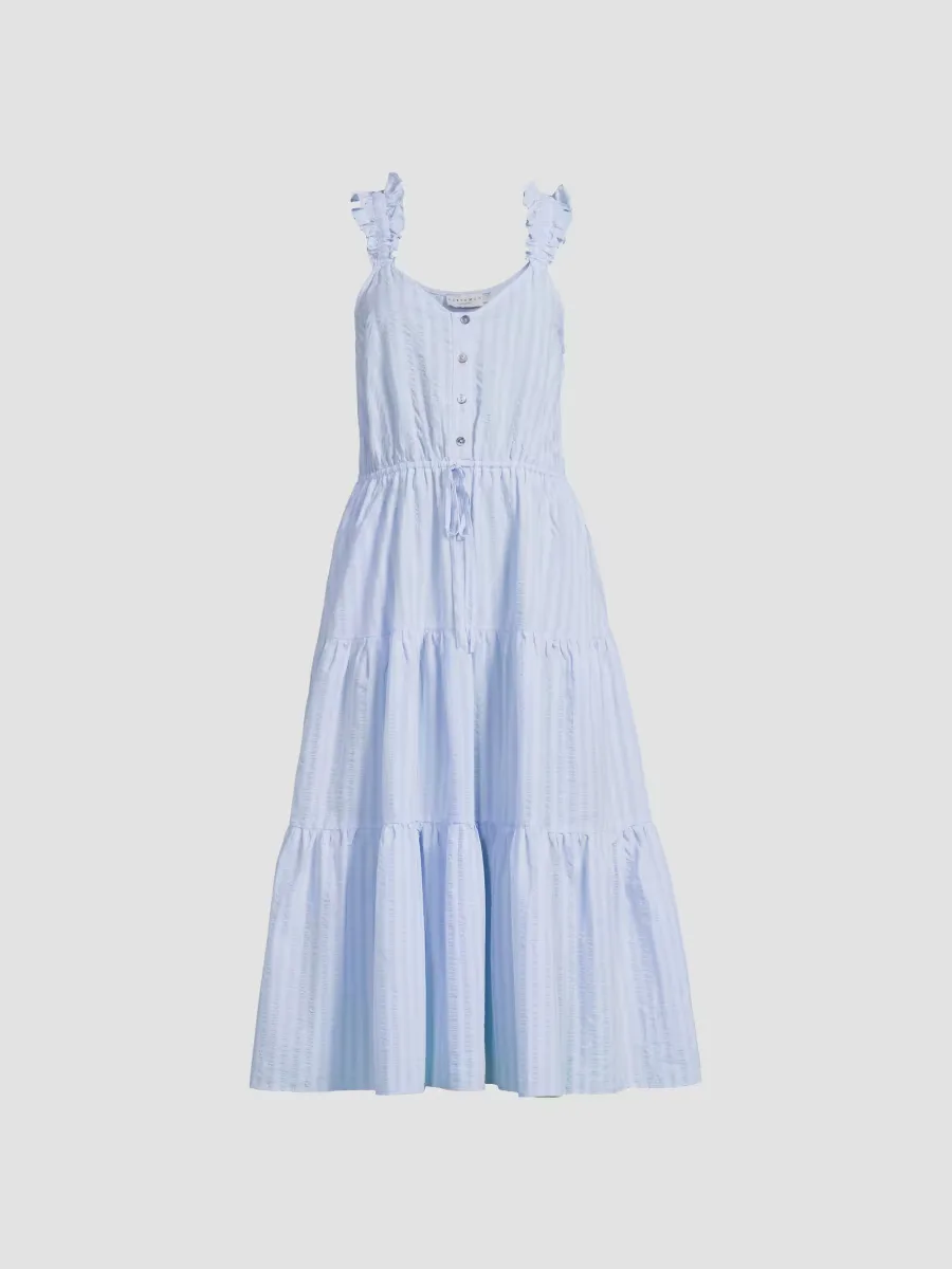 Ophelia Seersucker Midi-Dress by Harshman