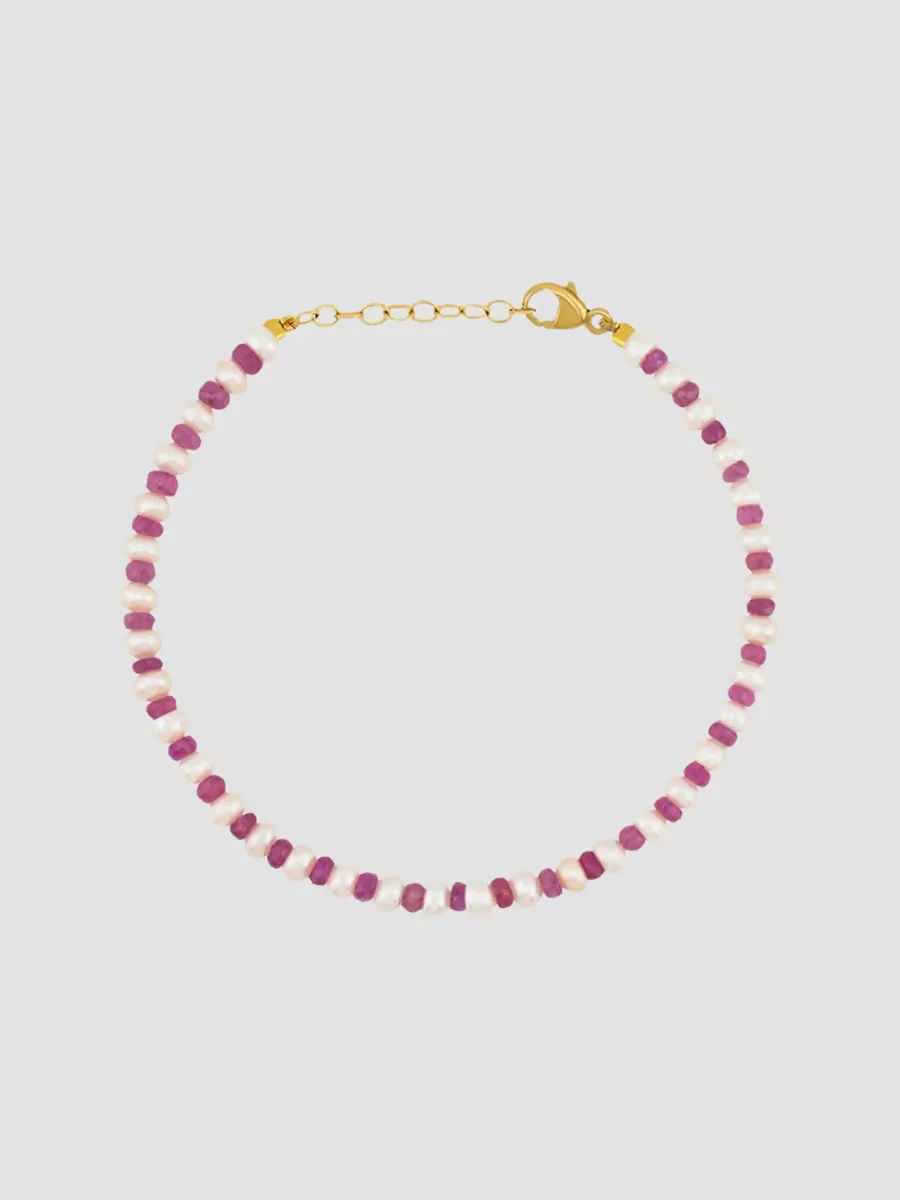 Ocean Connection 14K Yellow Gold, Cultured Freshwater Pearl & Sapphire Bracelet by Jia Jia