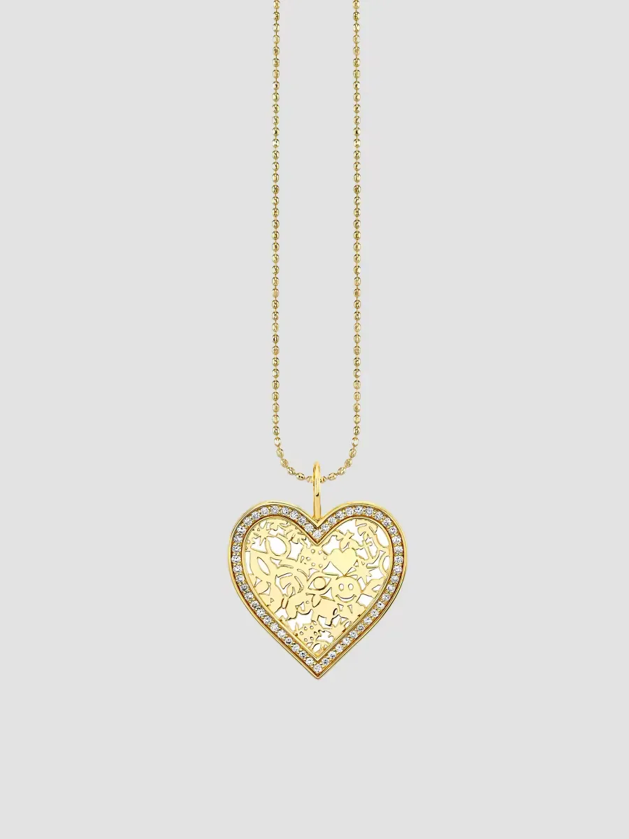 Medium Bolita 14K Yellow Gold & 0.27 TCW Diamond Chain Necklace by Sydney Evan