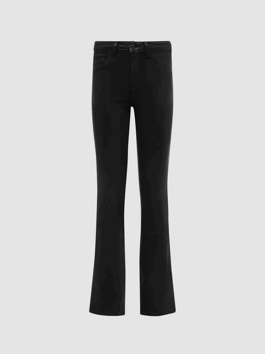 Selma High-Rise Coated Baby Boot-Cut Jeans