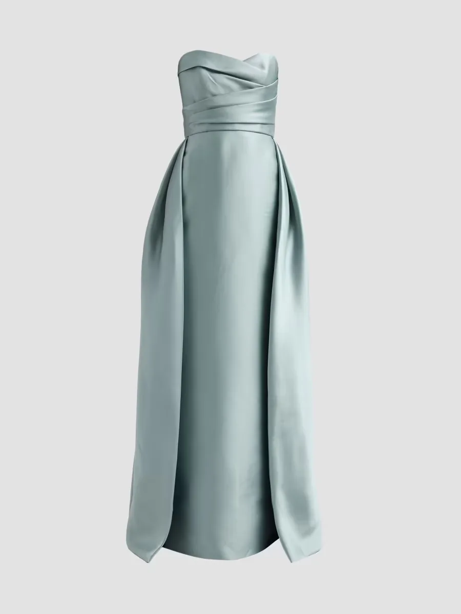 Mikado Draped Column Gown by Amsale