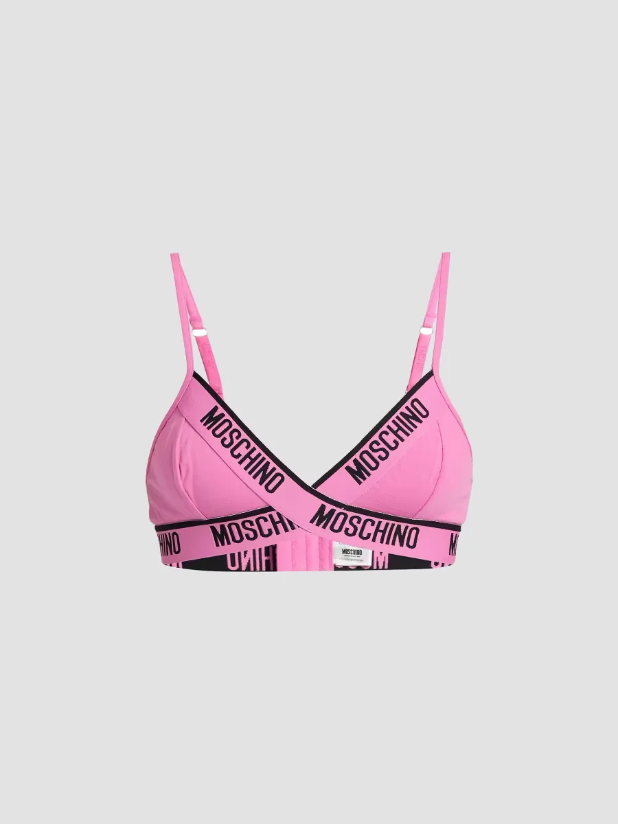 Moschino Intimo Donna Logo Triangle Bra by Moschino