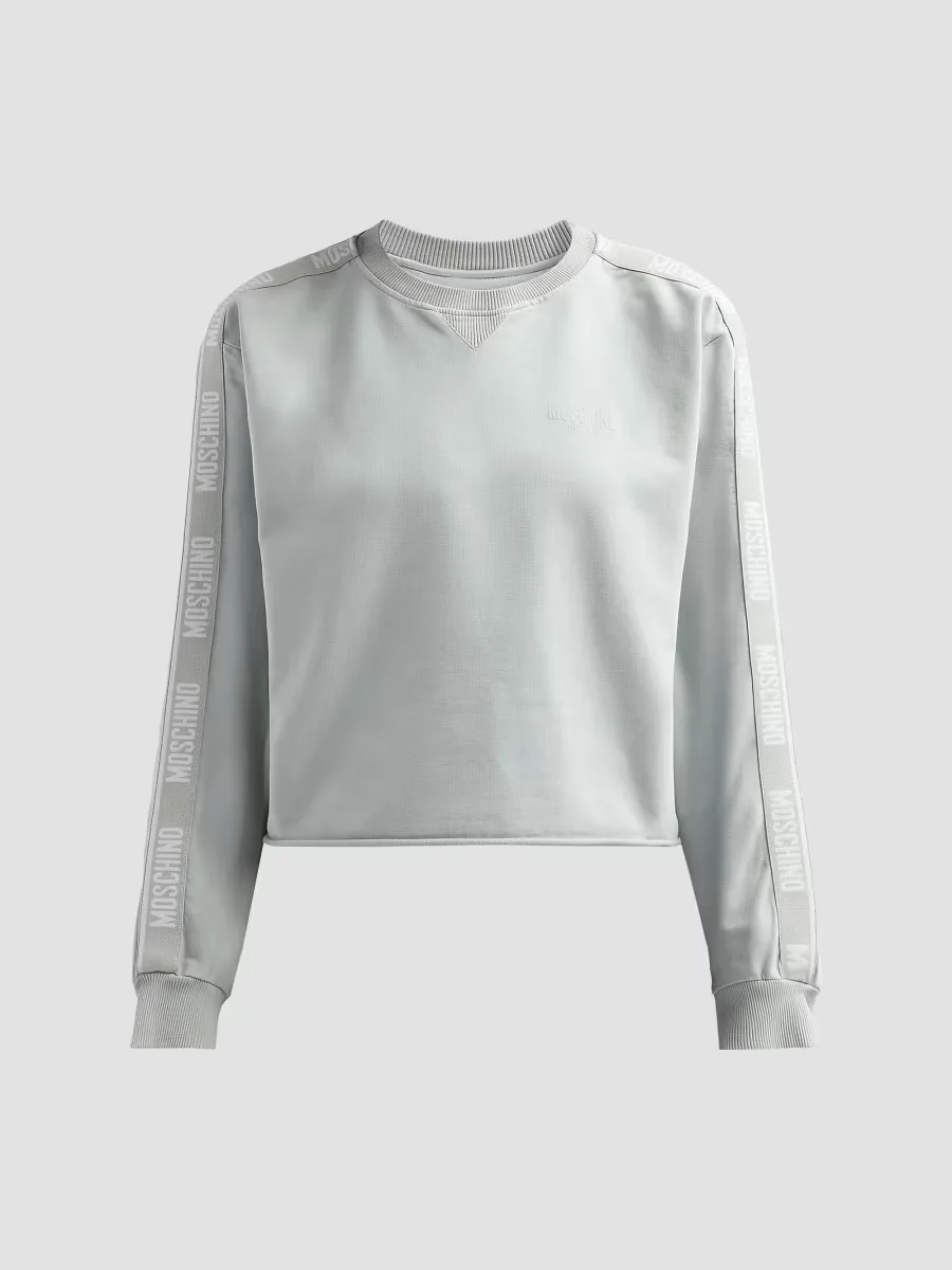 Logo Stretch-Cotton Fleece Sweatshirt by Moschino