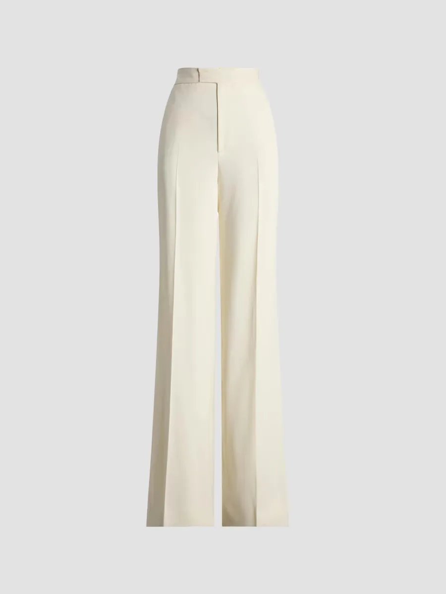 Wool High-Rise Pants by Ralph Lauren