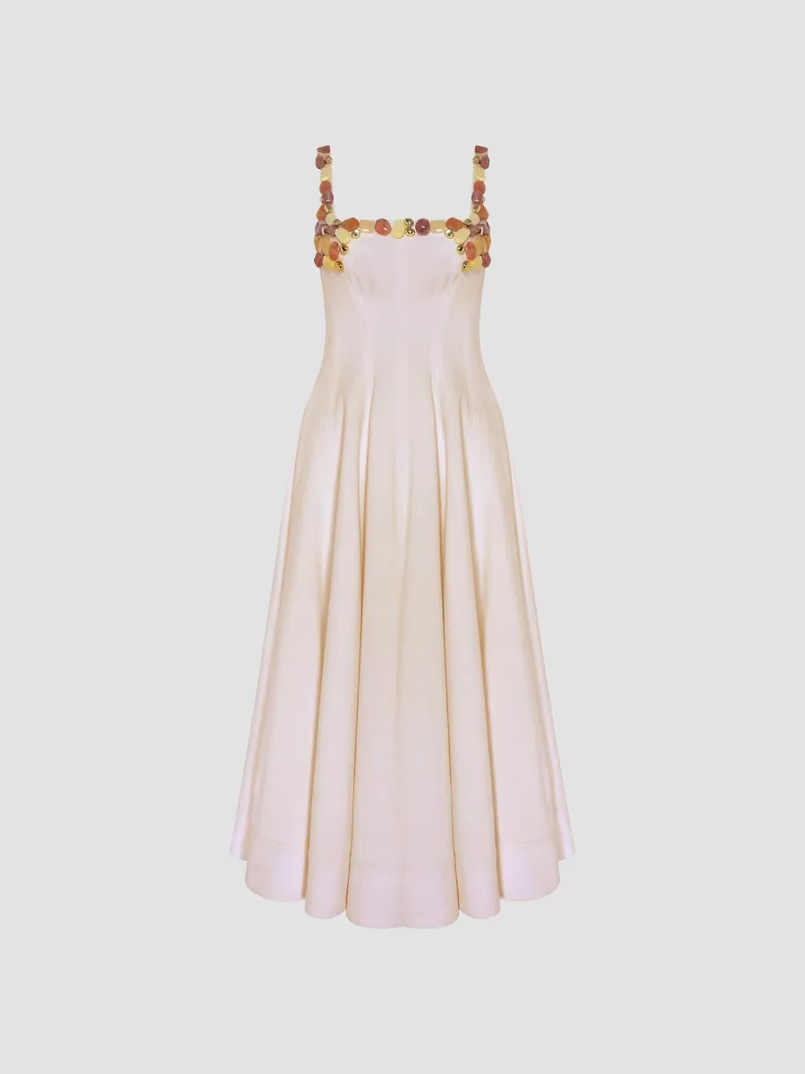 Gabriela Beaded Fit-&-Flare Midi-Dress by PatBO