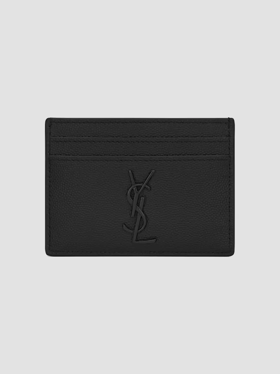 Cassandre Card Case in Grain De Poudre Embossed Leather