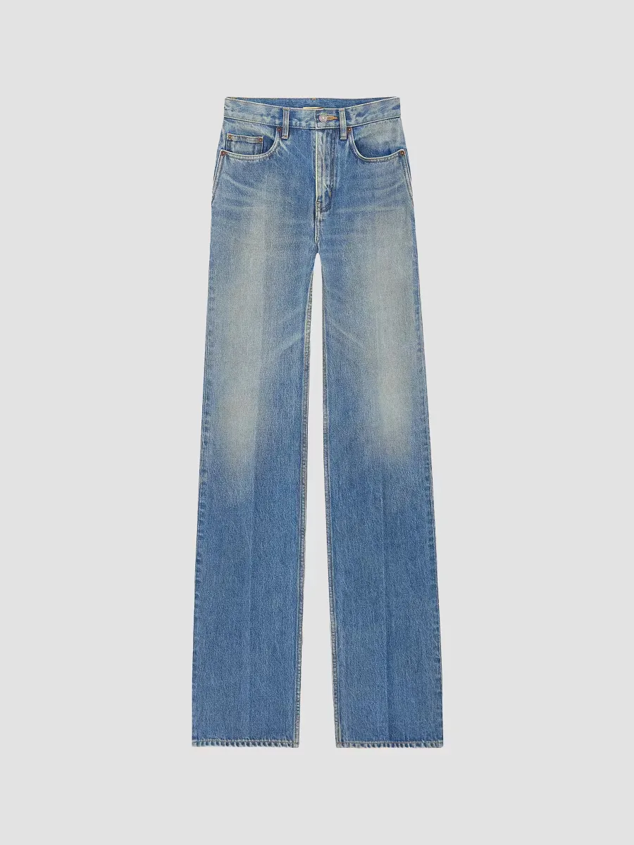 Yves Flared Jeans in Denim by Saint Laurent