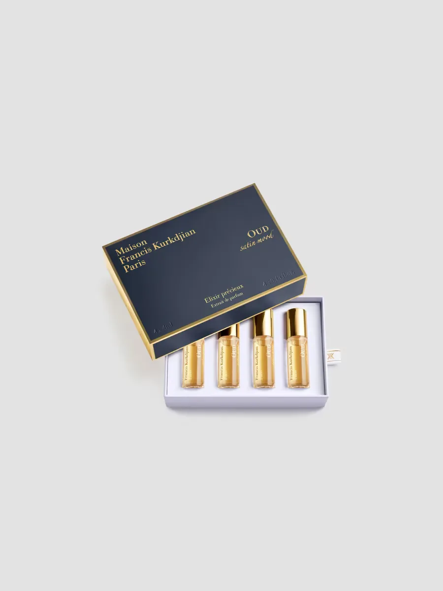 Oud Satin Mood Extrait De Parfum 4-Piece Precious Elixirs Set by Maison Francis Kurkdjian