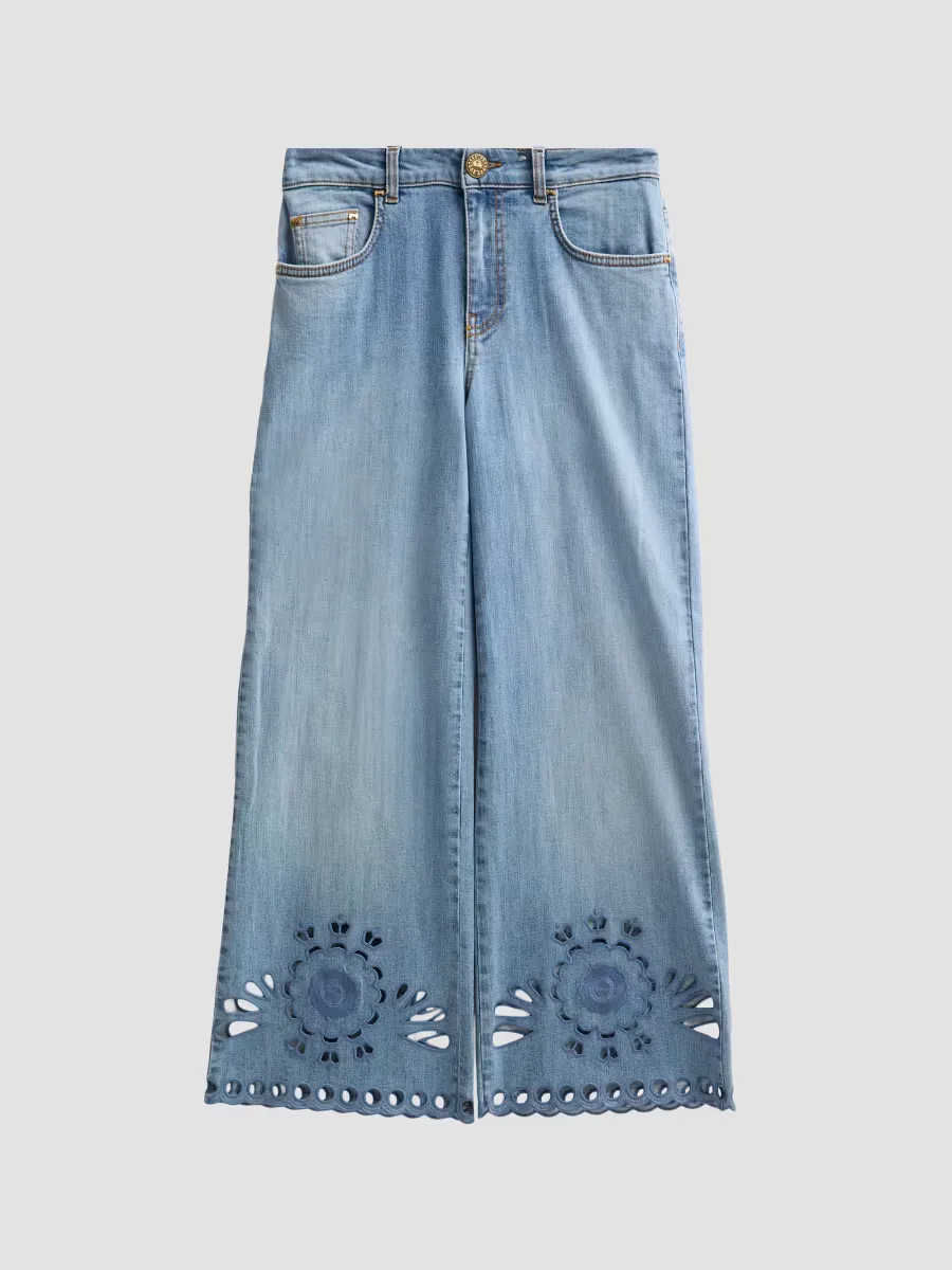 Cutout Crop Jeans by Maison Common