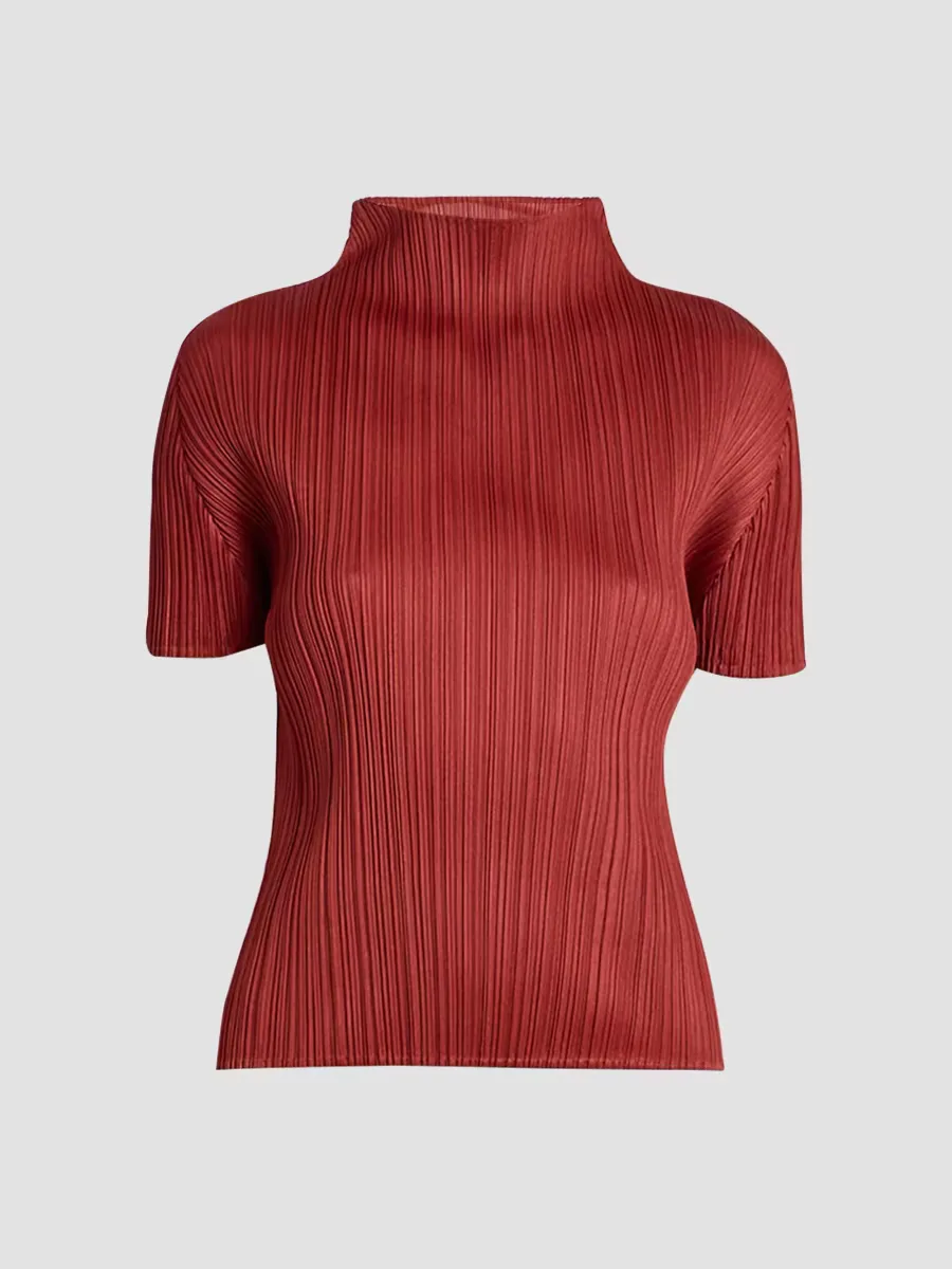 Monthly Colors: September Mock Turtleneck Top by Pleats Please Issey Miyake