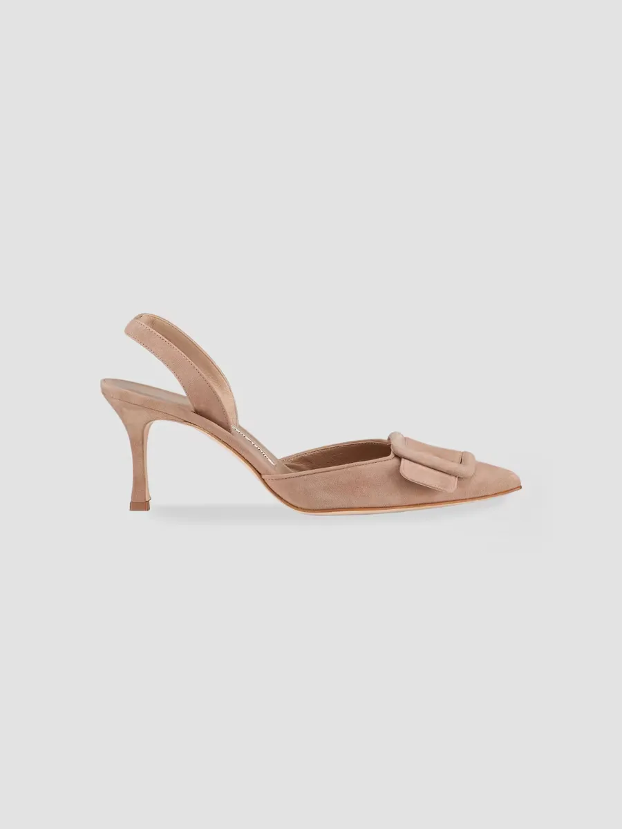 Maysli 70MM Suede Slingback Pumps
