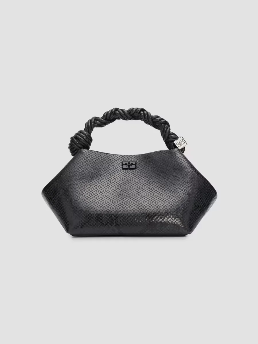 Bou Bou Small Snakeskin-Embossed Leather Top Handle Bag by GANNI