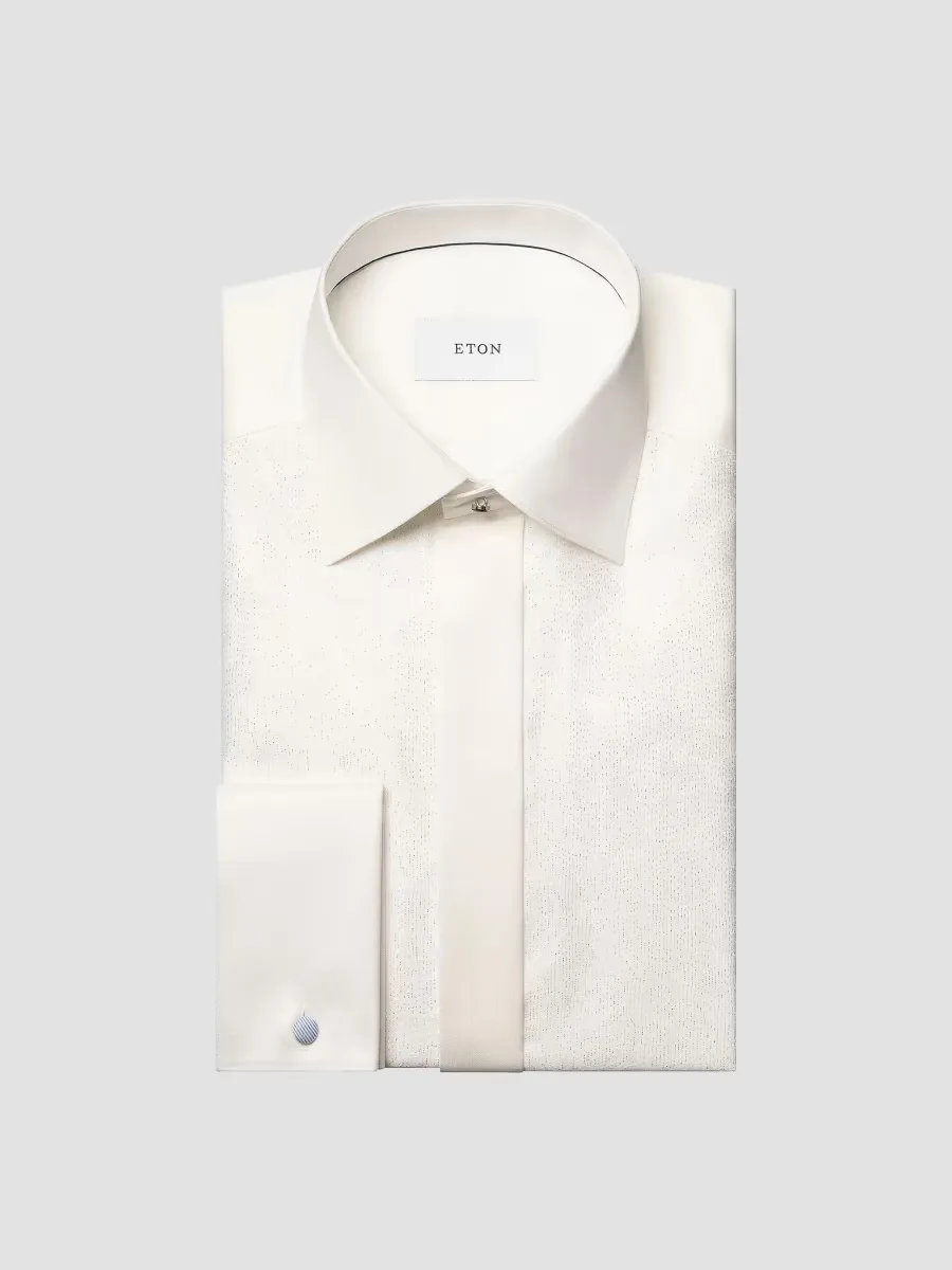 Slim-Fit Bib-Striped Jacquard Shirt by Eton