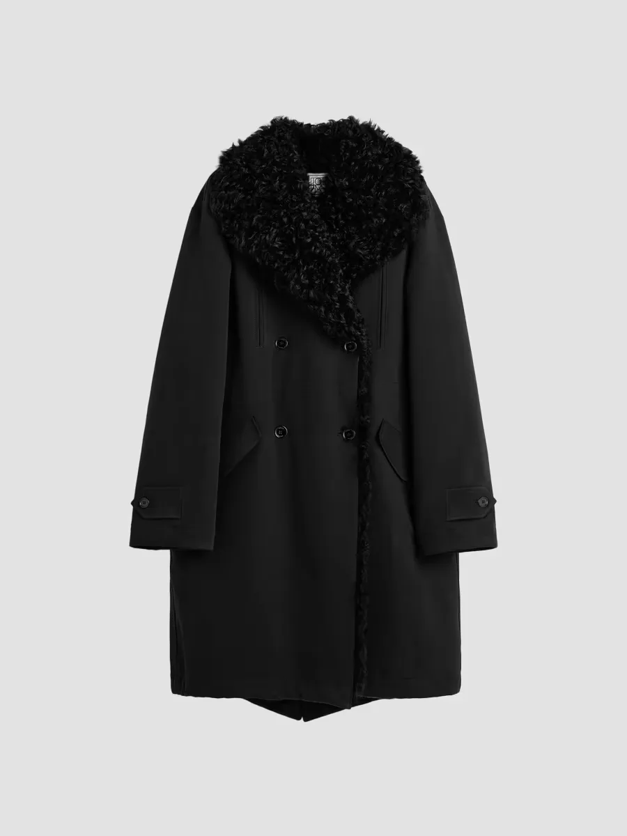 Shearling-Cotton Parka by Totême