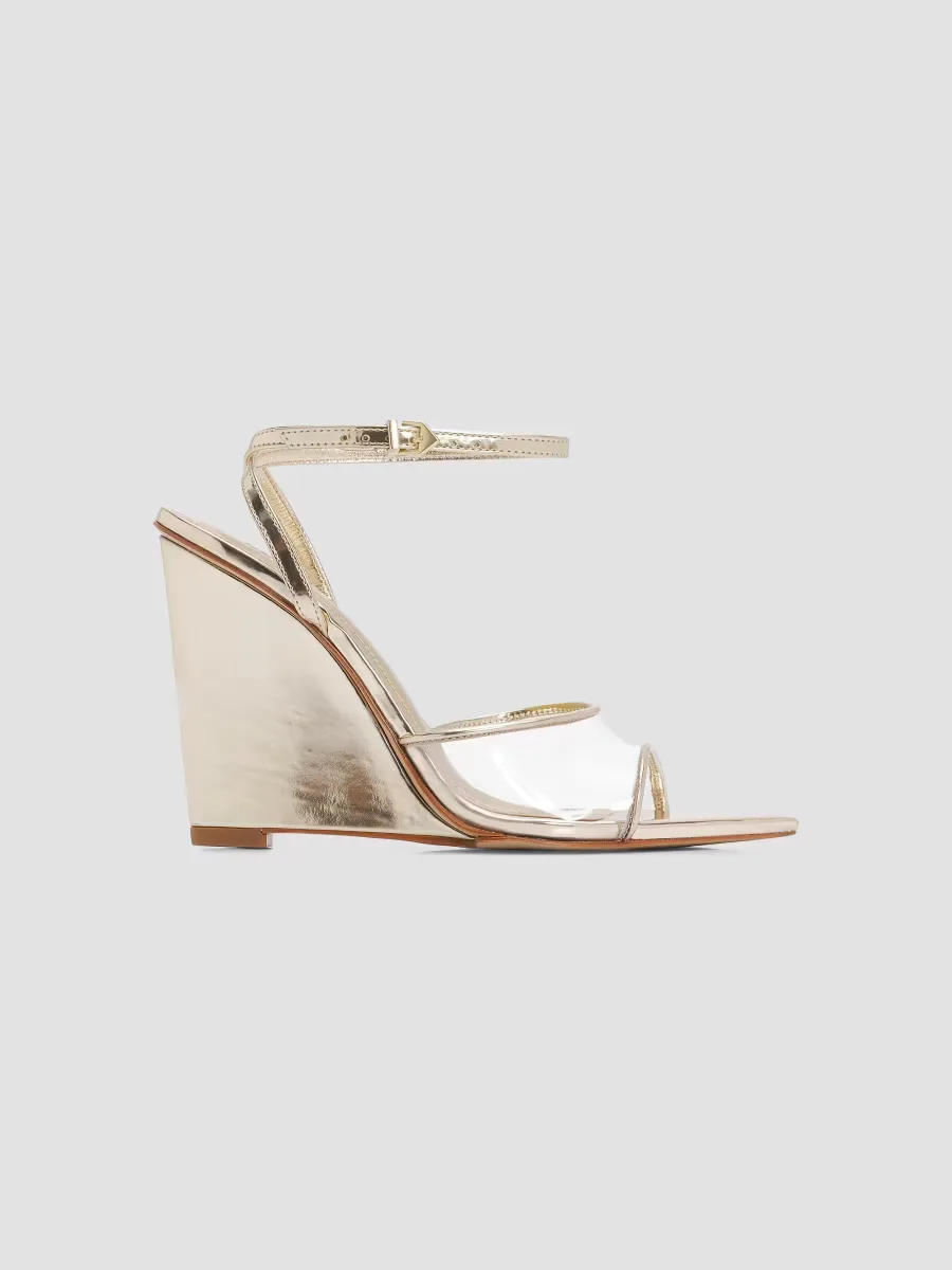 Elodie 100MM Vinyl Wedge Sandals