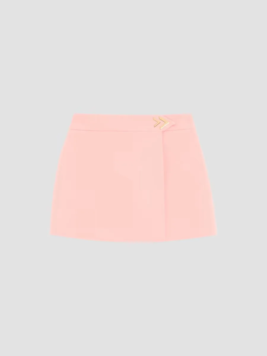 Mini Skirt in Wool Crepe by Valentino