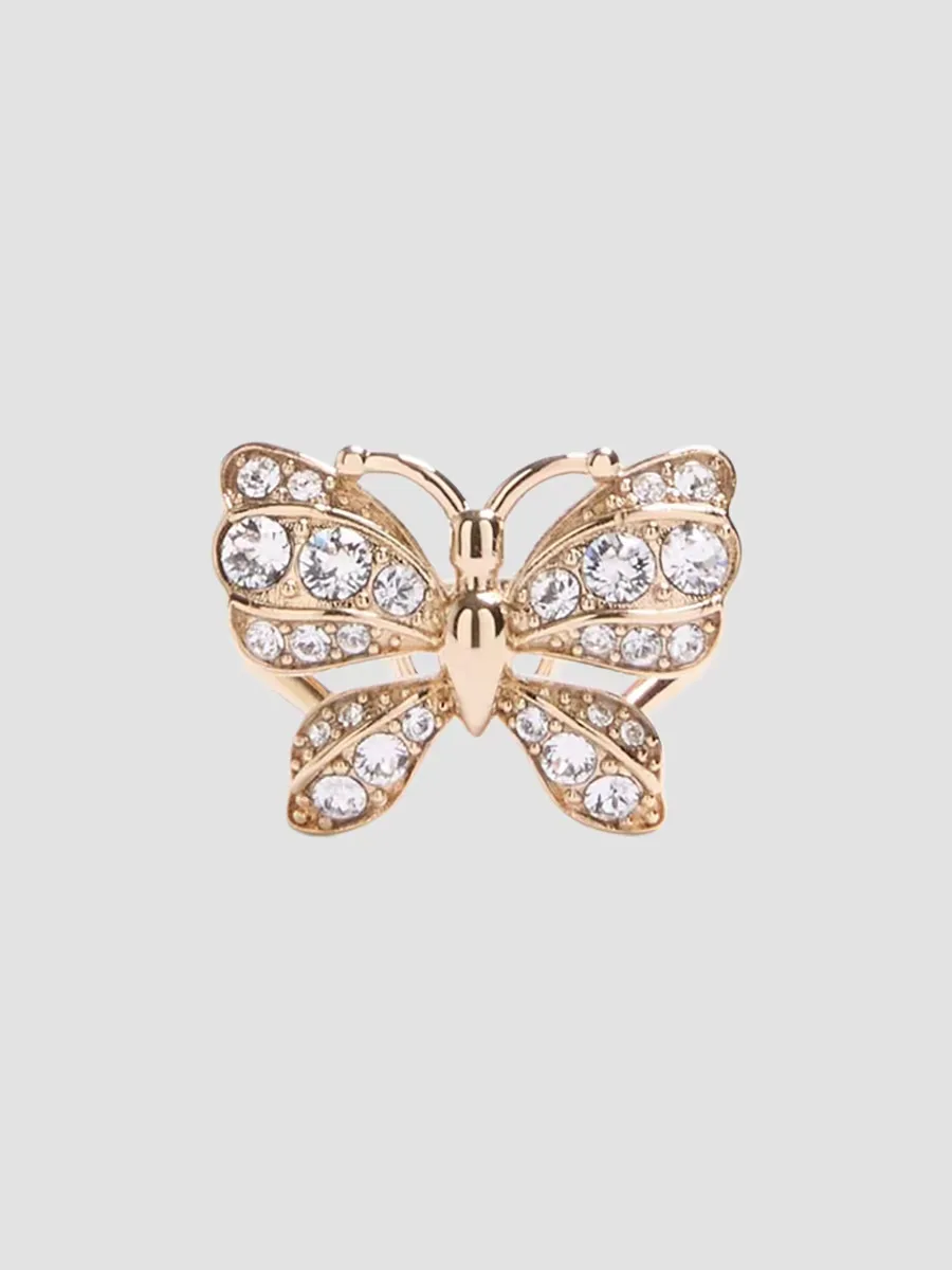 Flutterby Ring in Metal and Swarovski Crystals by Valentino
