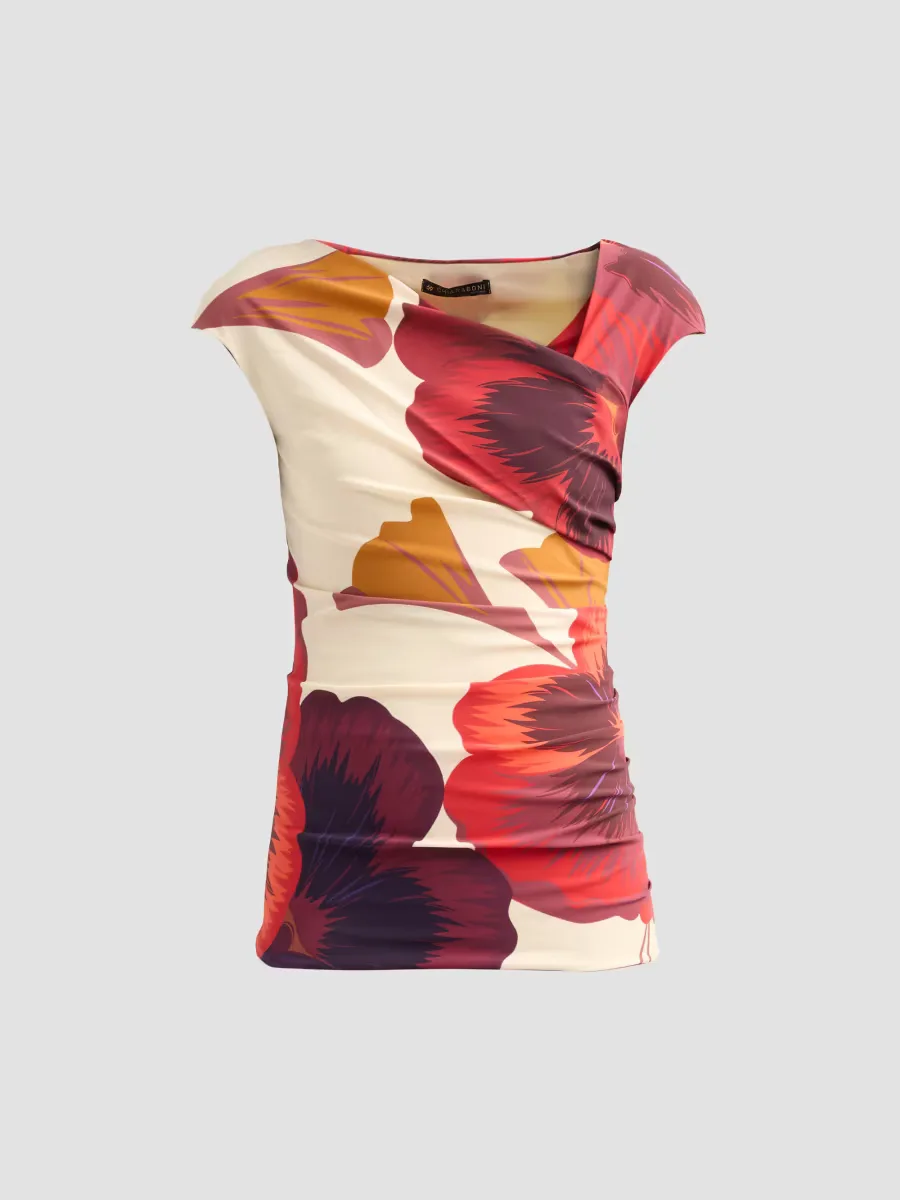 Aasha Floral Asymmetric Top