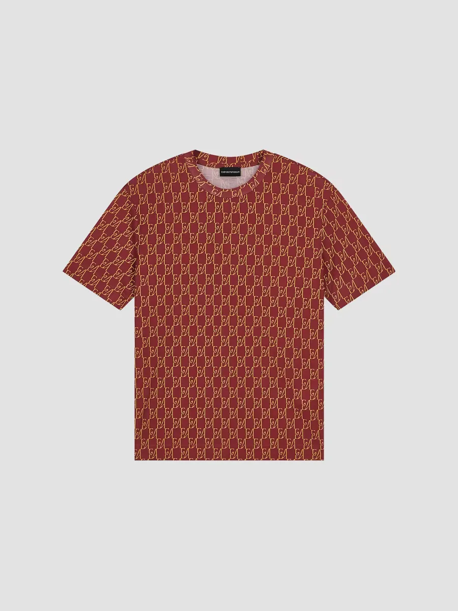 Emporio Armani Monogram Logo Crewneck T-Shirt by Armani