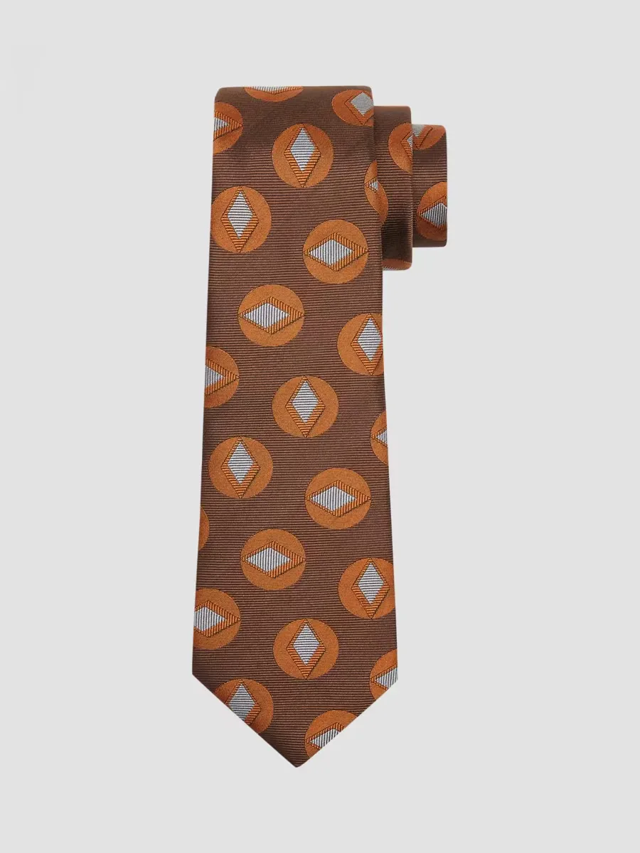 Giorgio Armani Retro Circle Print Silk Tie by Armani