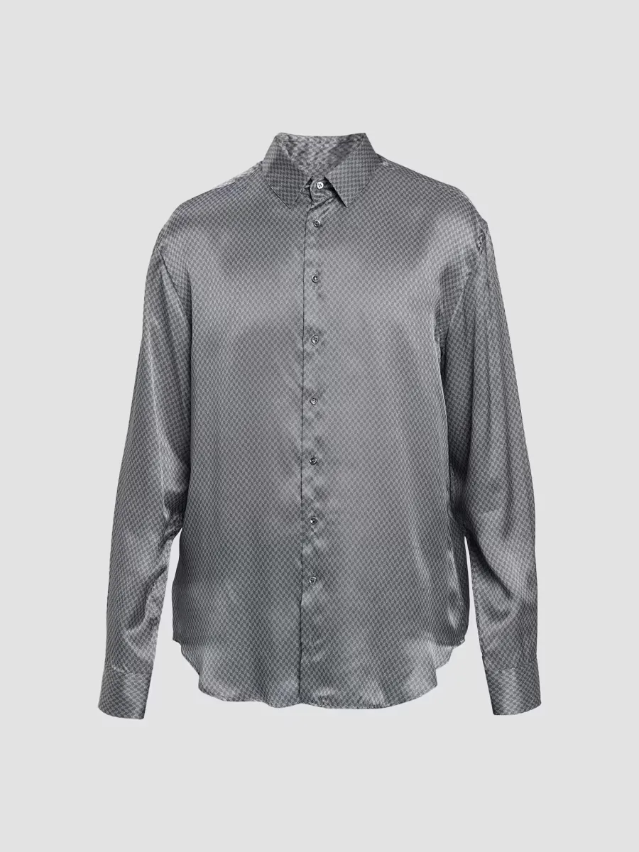 Giorgio Armani Chevron Silk Classic Shirt by Armani