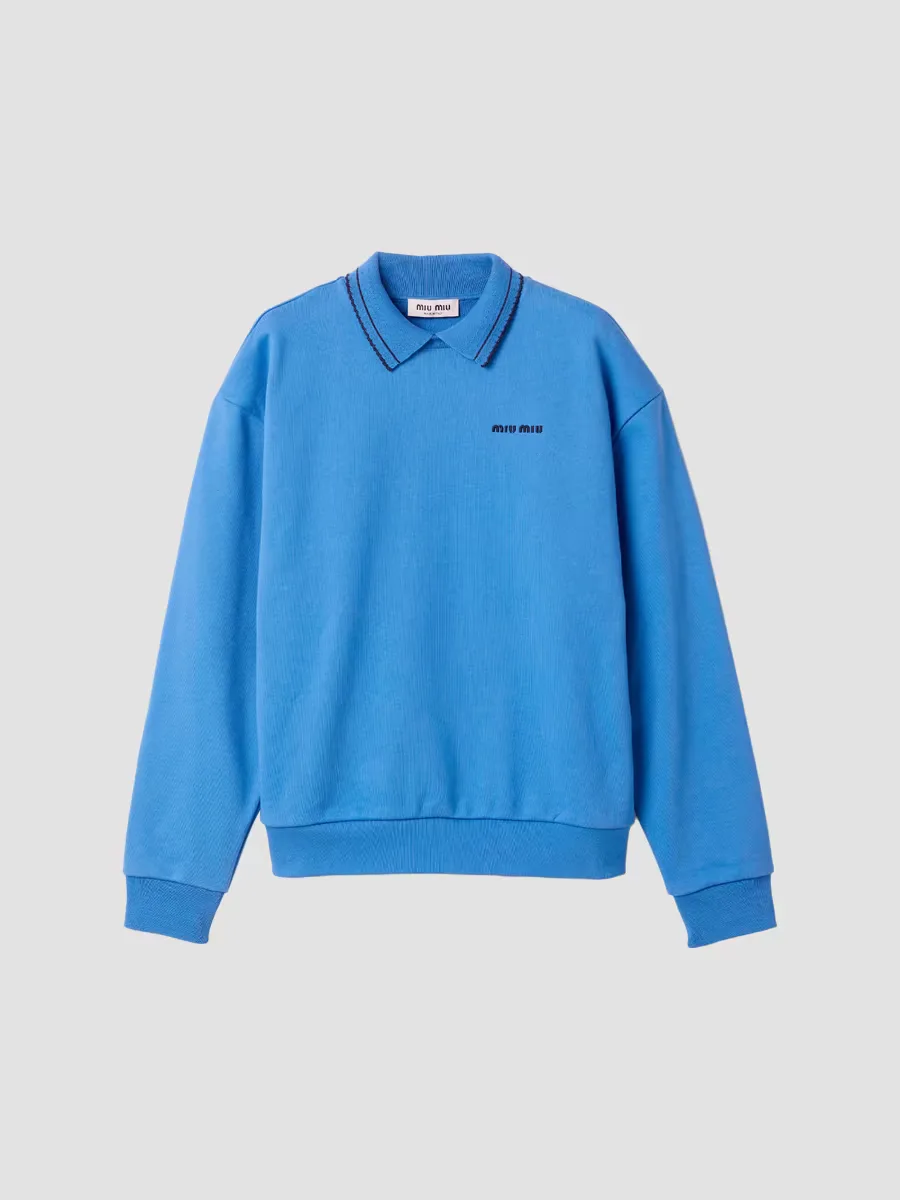 Cotton Fleece Sweatshirt by Miu Miu