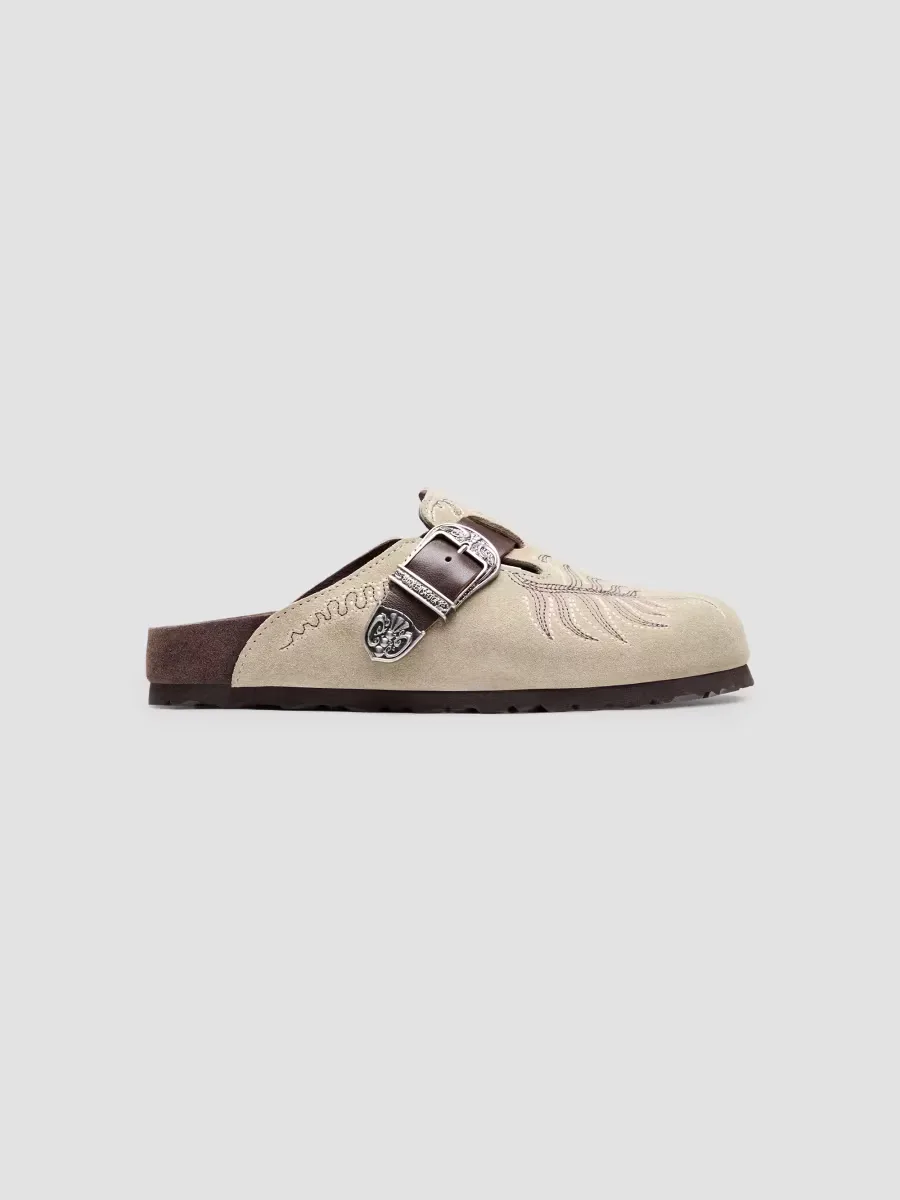 Etro x Birkenstock Boston Suede Mules by ETRO