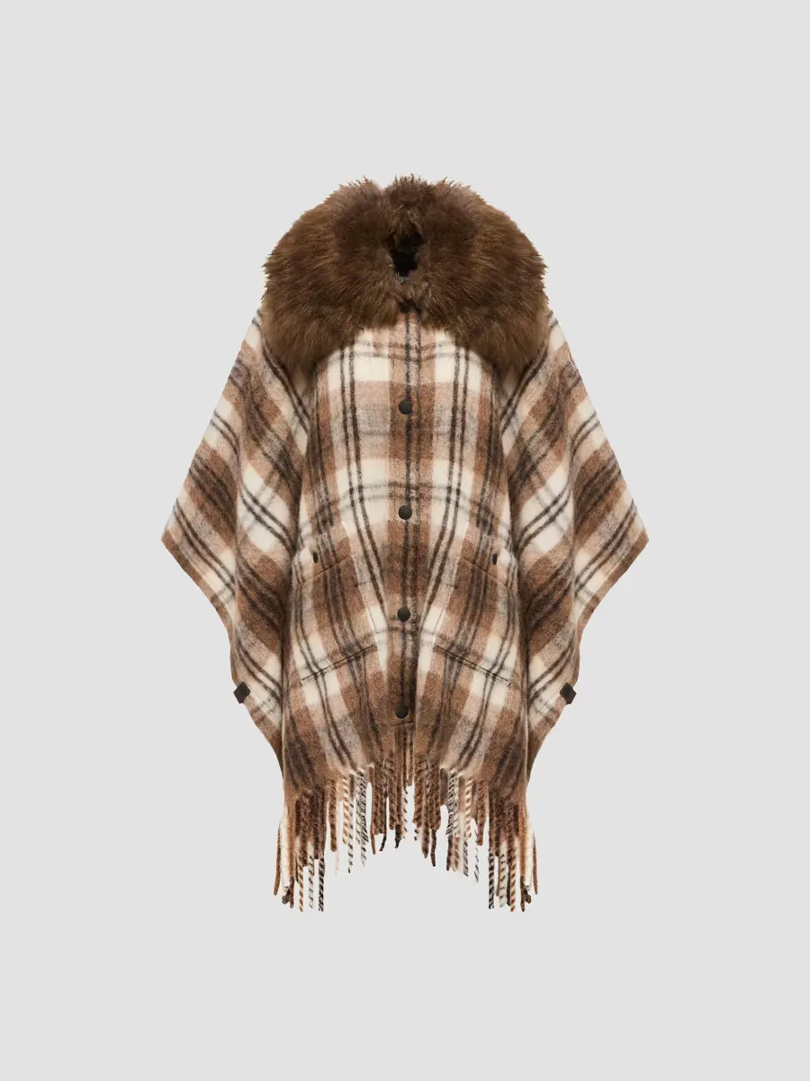 Moncler Grenoble Cape in Mohair, Alpaca and Wool Blend by Moncler